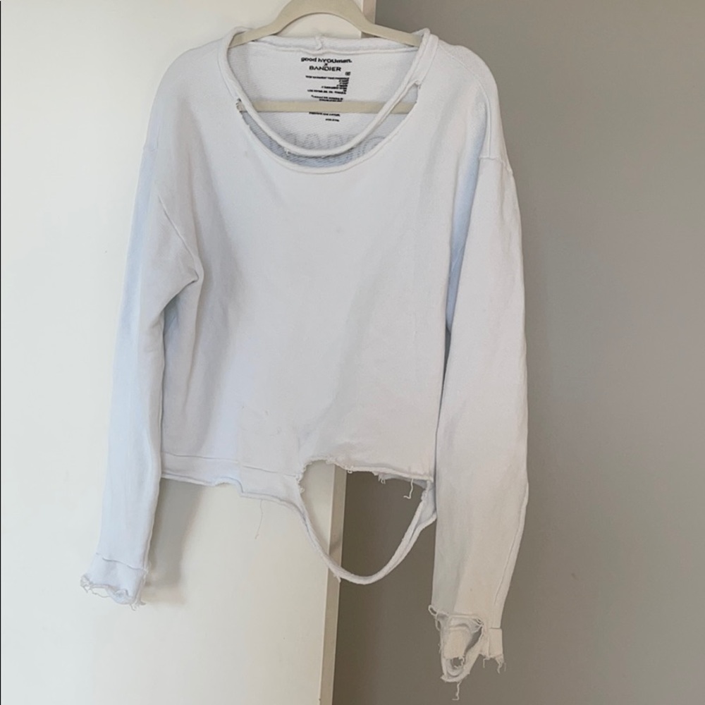 Good Hyouman x bandier distressed sweatshirt